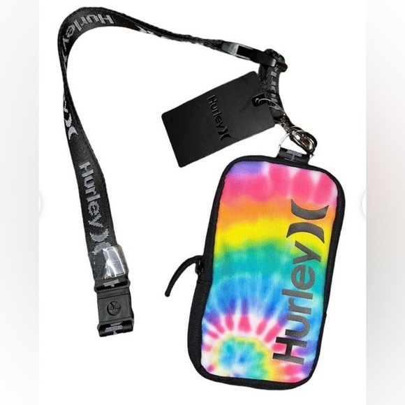 Hurley Rainbow Tie Dye Cell Phone ID Case NWT - Picture 2 of 8